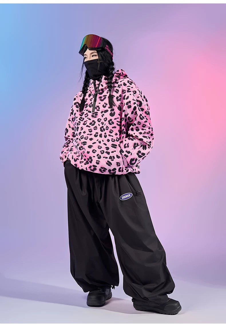 Unisex Doorek-Pink Leopard Ski/Snowboard Jacket