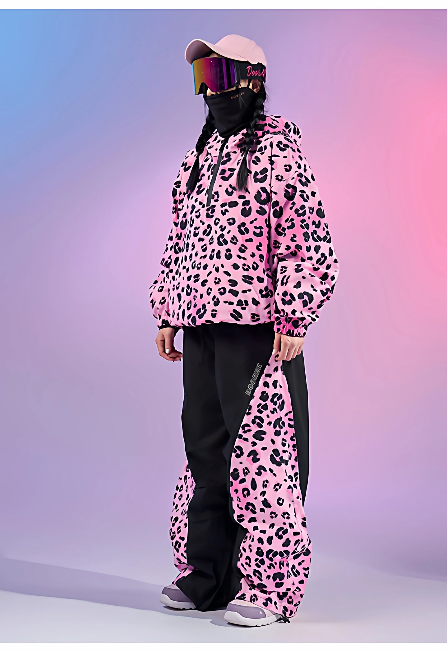Unisex Doorek-Pink Leopard Ski/Snowboard Jacket