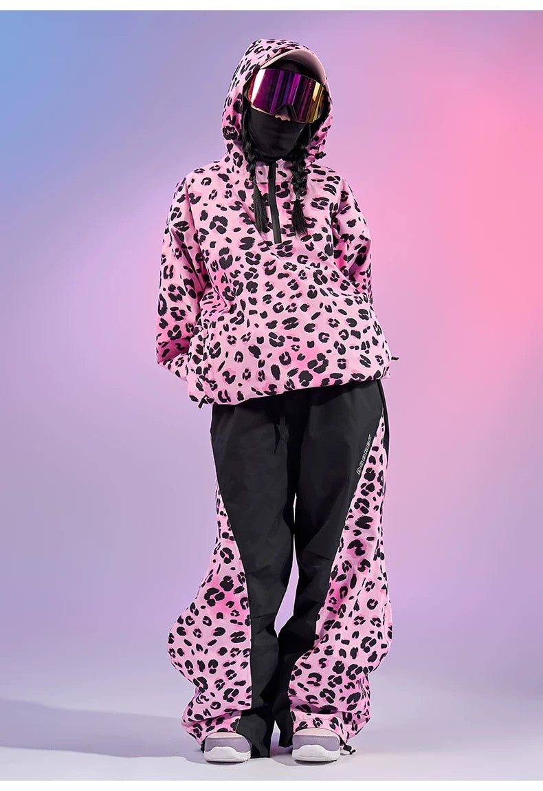 Unisex Doorek-Pink Leopard Ski/Snowboard Jacket