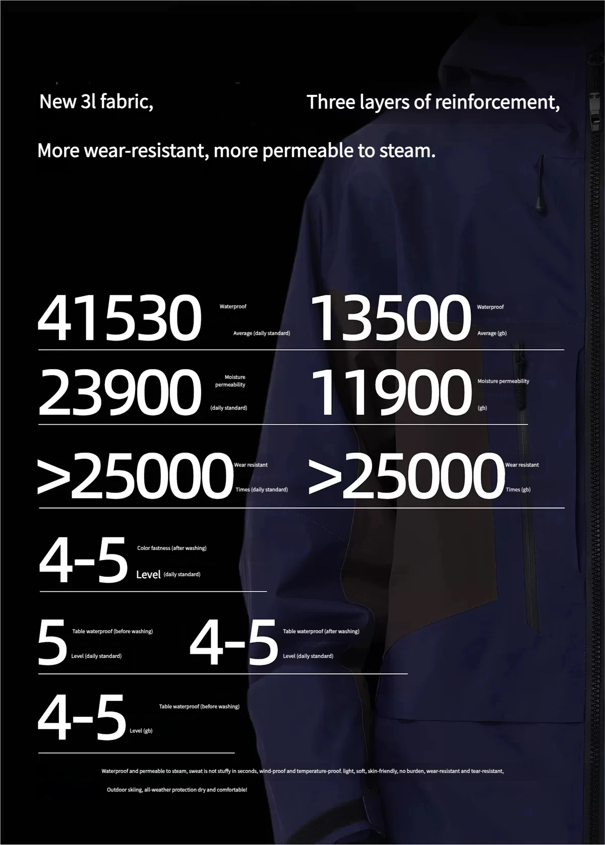 Unisex POMT-3L Shell Ski/Snowboard Jacket