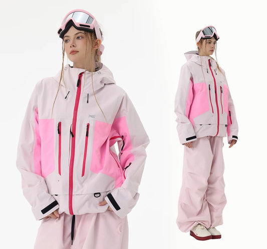 Unisex POMT-3L Shell Ski/Snowboard Jacket Pink