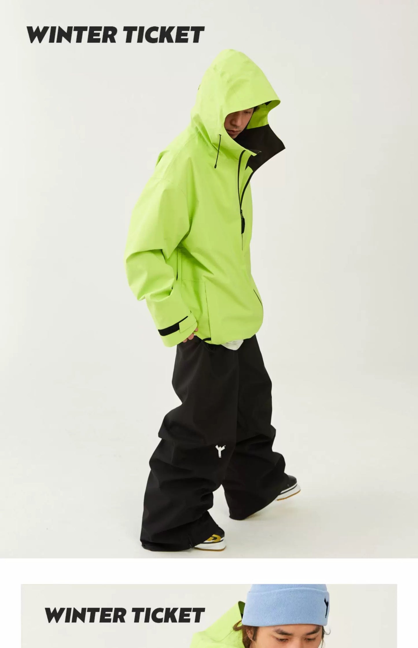 Unisex Winter Ticket-Oversized Snow Shell Jacket