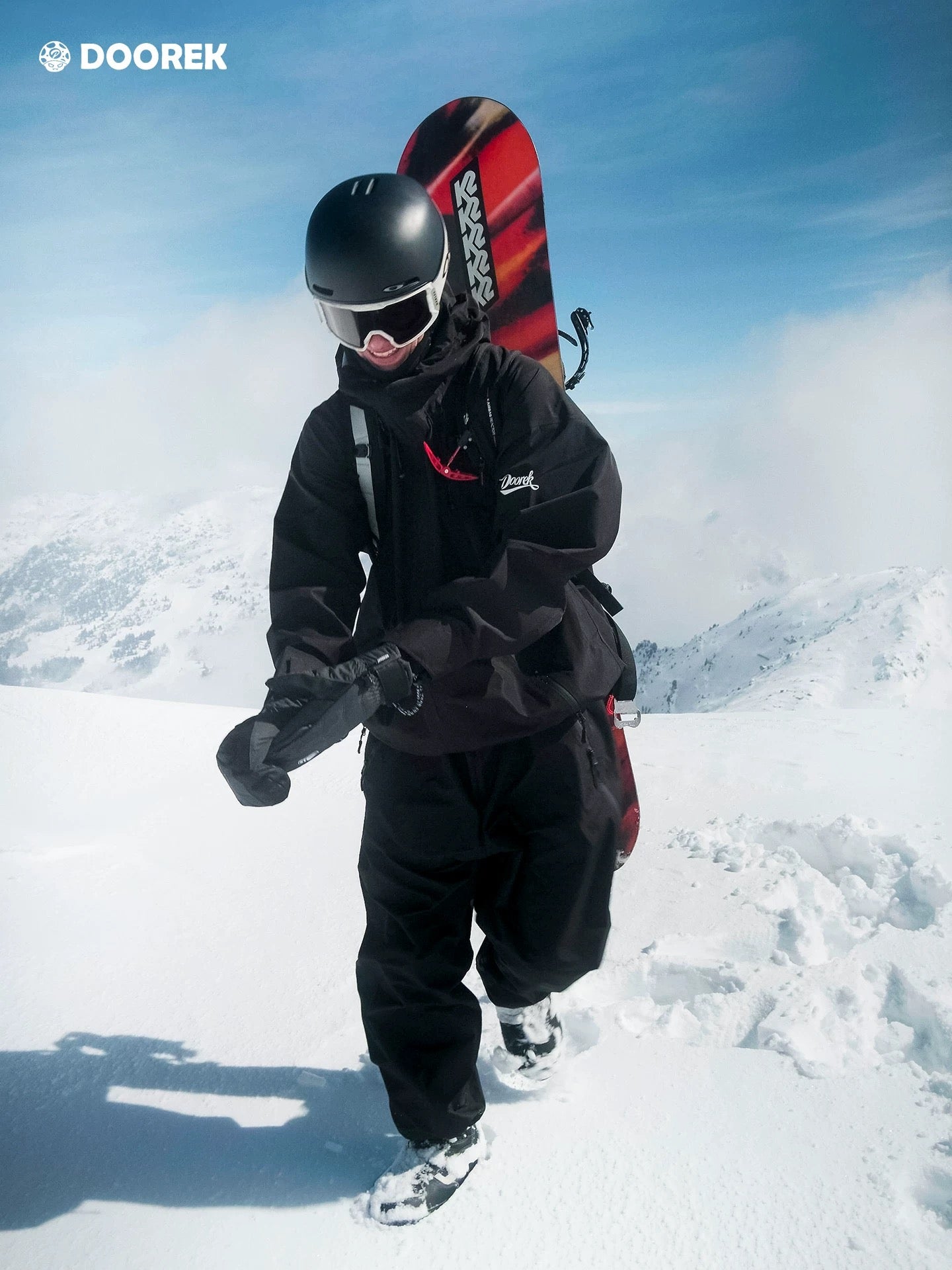 Unisex Doorek-3L Shell Snowboard Jacket and Pants Set Pink