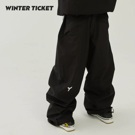 Unisex Winter Ticket-Oversized Freestyle Snow Pants