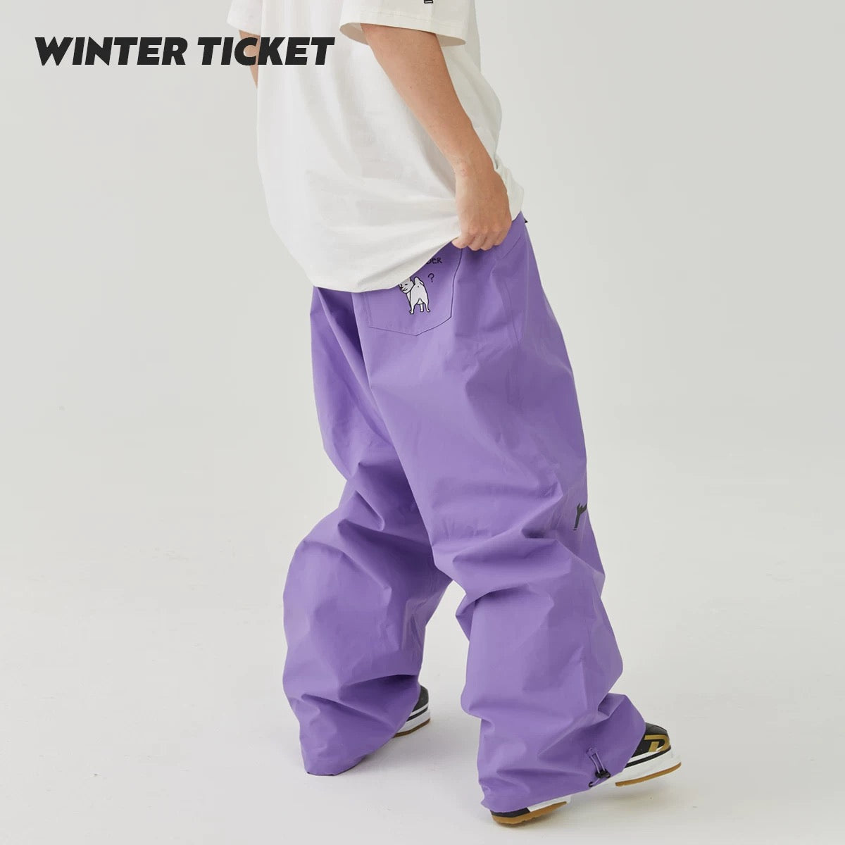 Unisex Winter Ticket-Oversized Freestyle Snow Pants