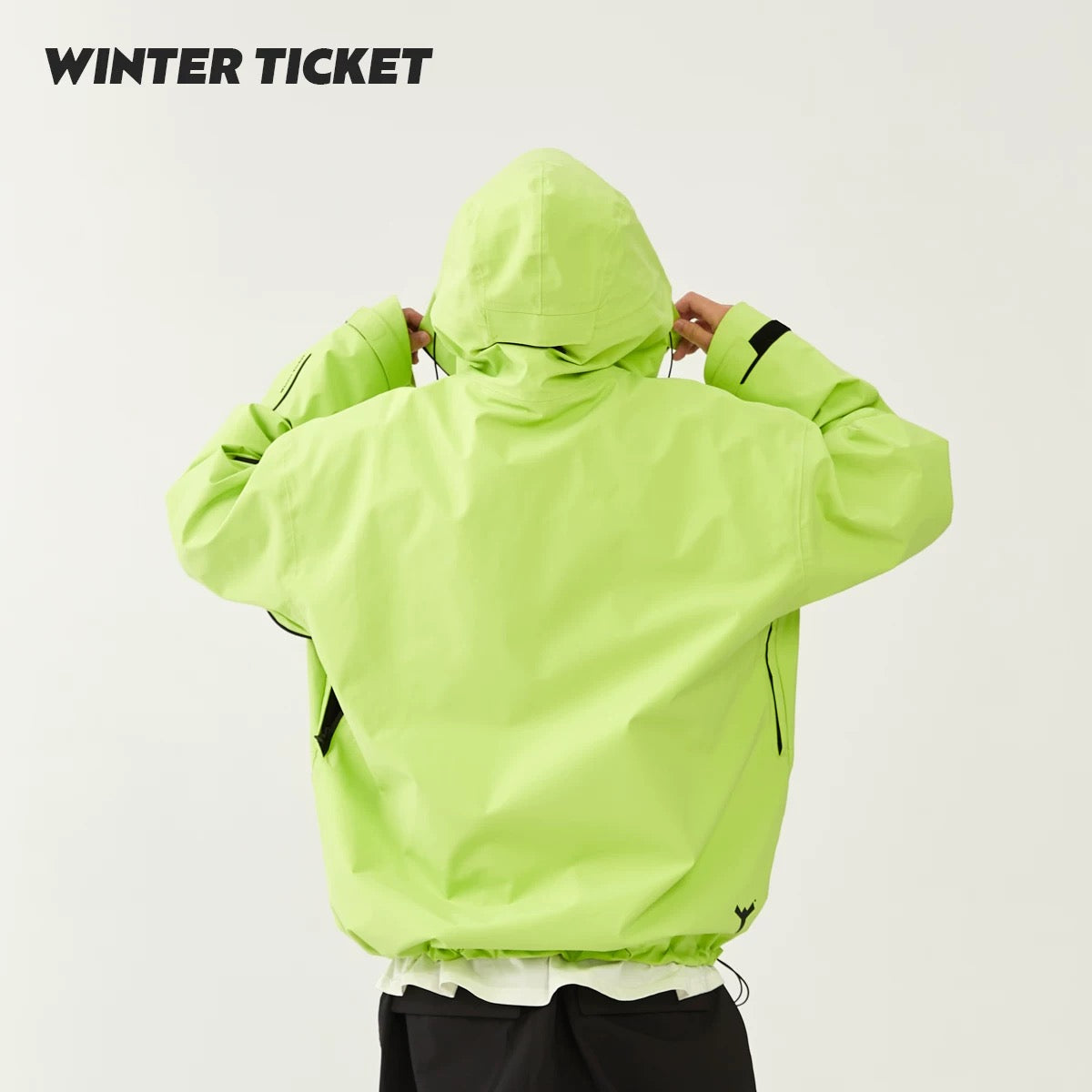 Unisex Winter Ticket-Oversized Snow Shell Jacket