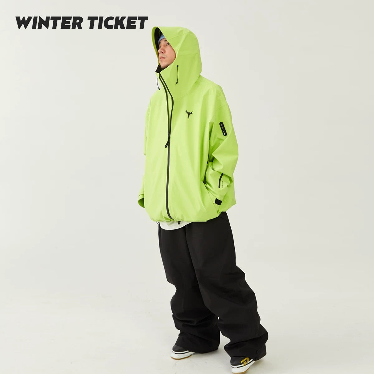 Unisex Winter Ticket-Oversized Snow Shell Jacket