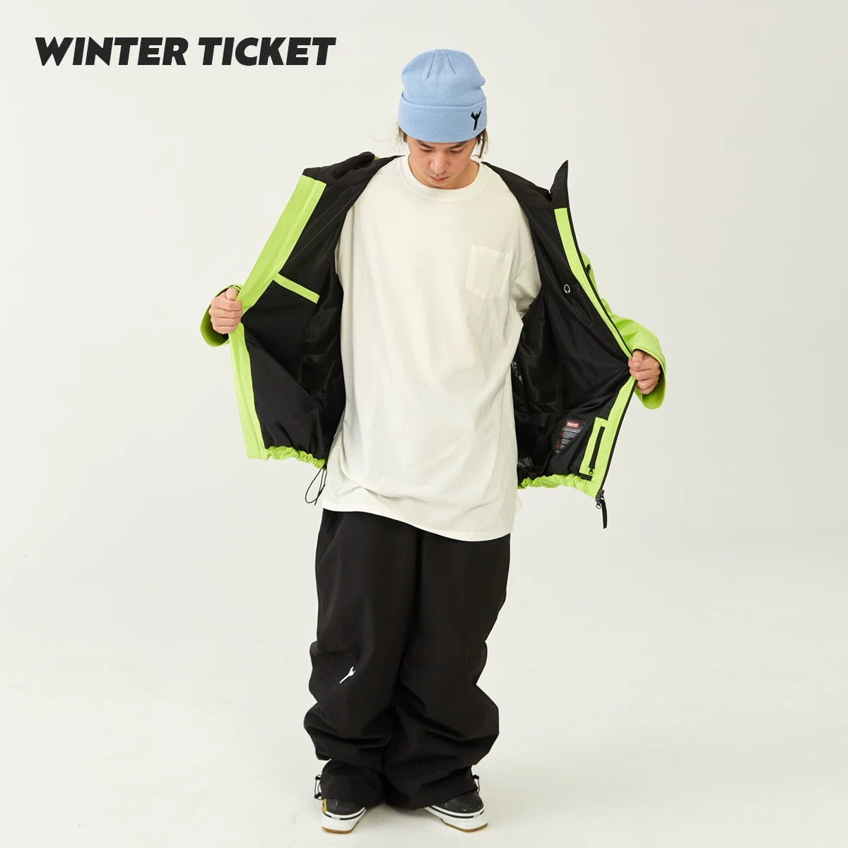 Unisex Winter Ticket-Oversized Snow Shell Jacket