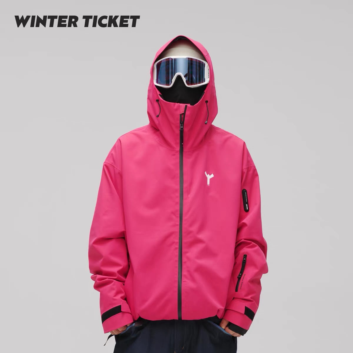 Unisex Winter Ticket-Oversized Snow Shell Jacket