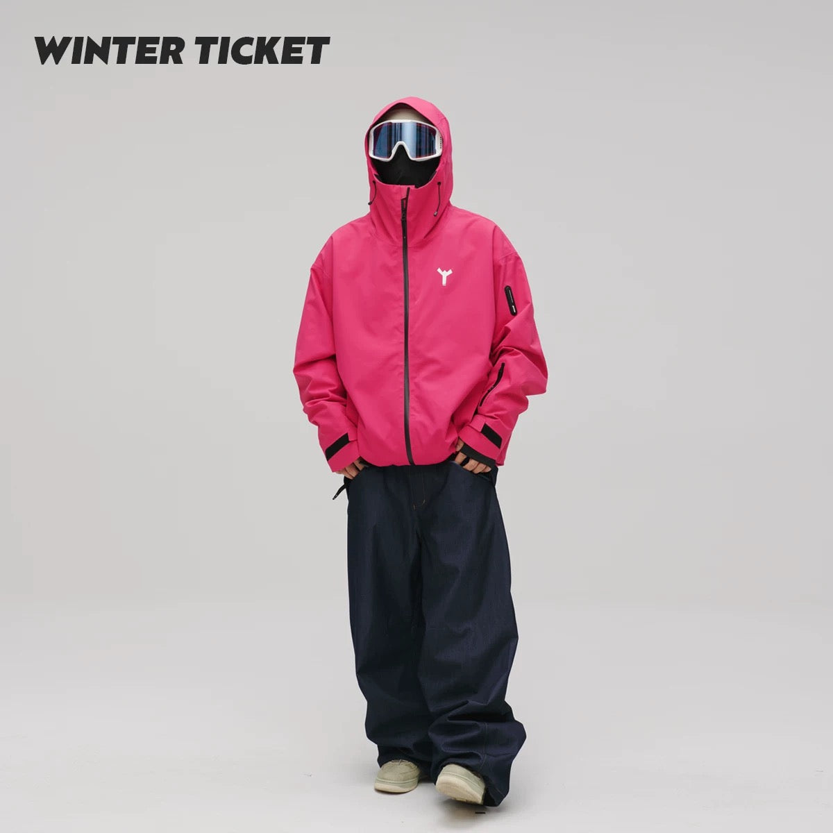 Unisex Winter Ticket-Oversized Snow Shell Jacket