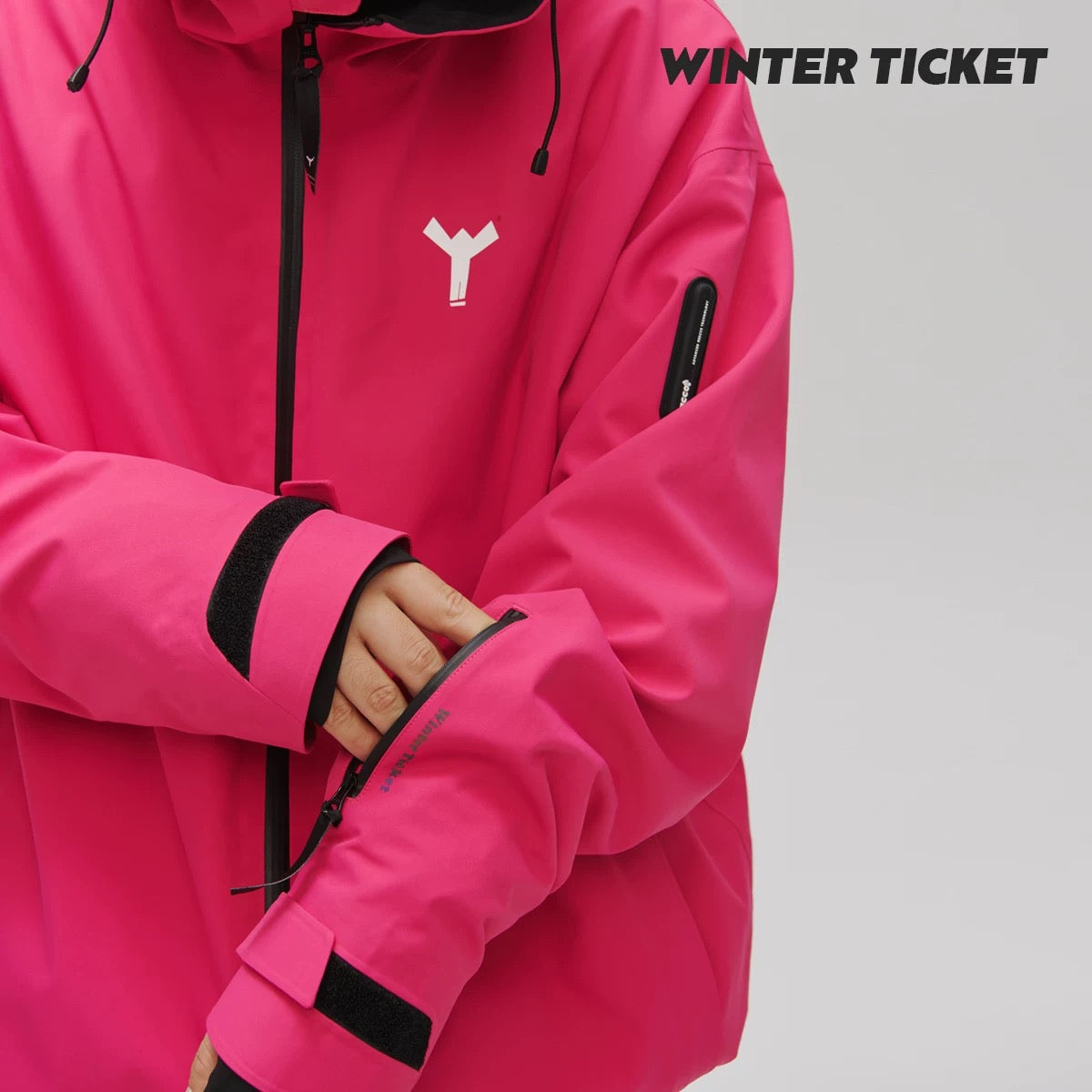 Unisex Winter Ticket-Oversized Snow Shell Jacket