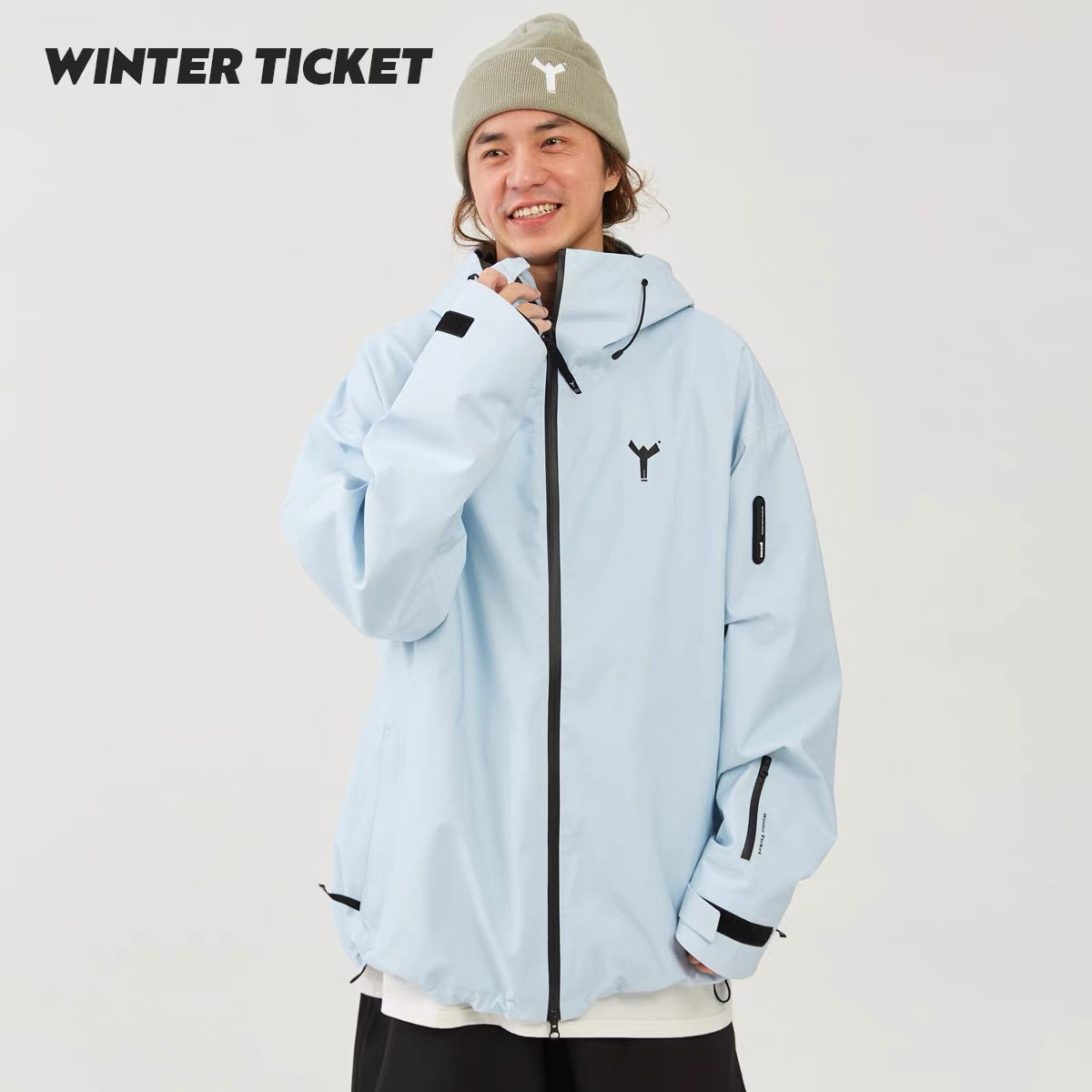 Unisex Winter Ticket-Oversized Snow Shell Jacket