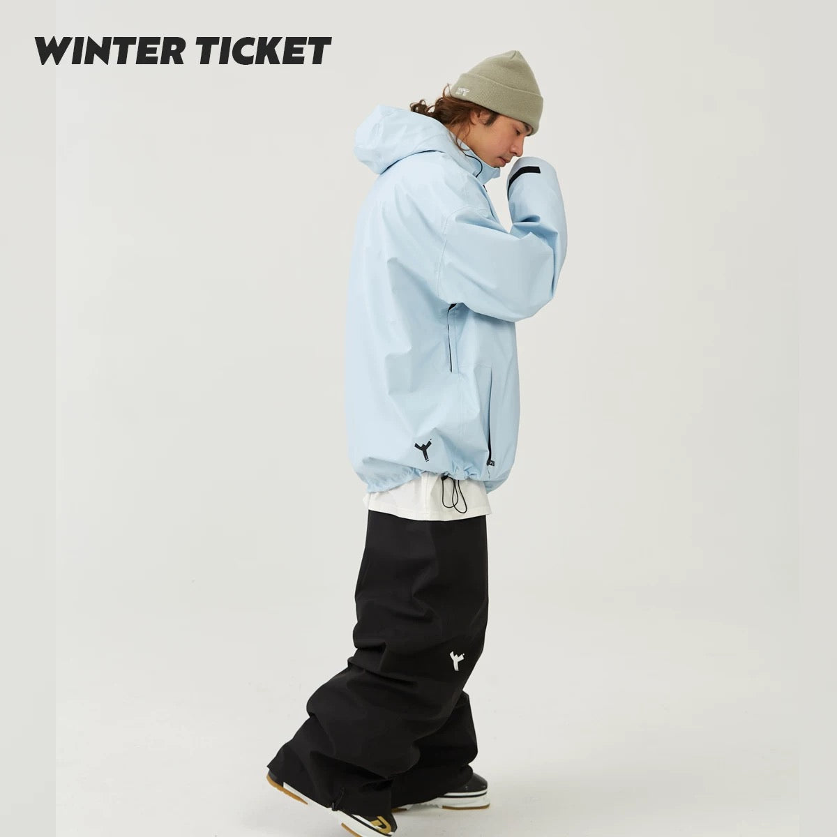 Unisex Winter Ticket-Oversized Snow Shell Jacket