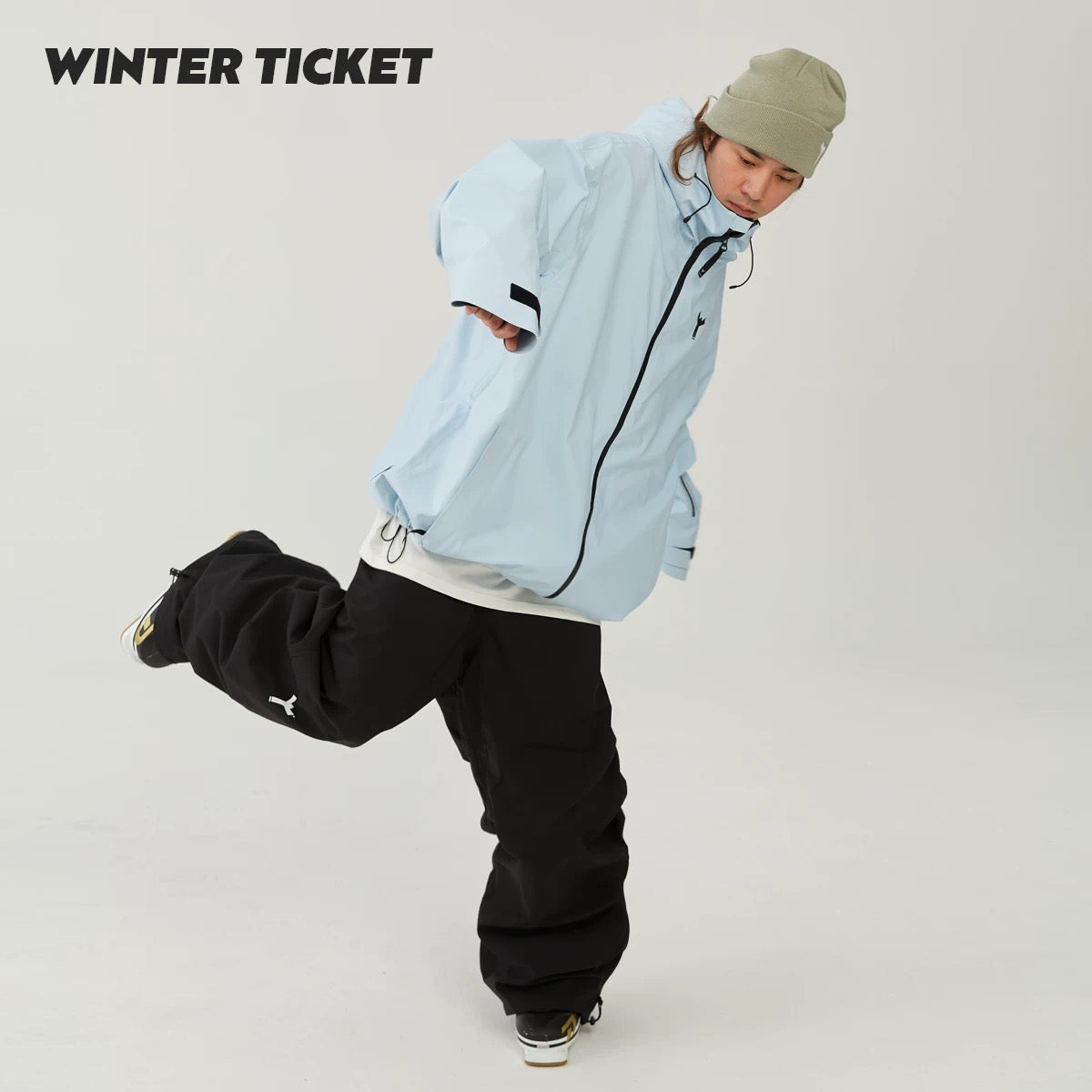 Unisex Winter Ticket-Oversized Snow Shell Jacket
